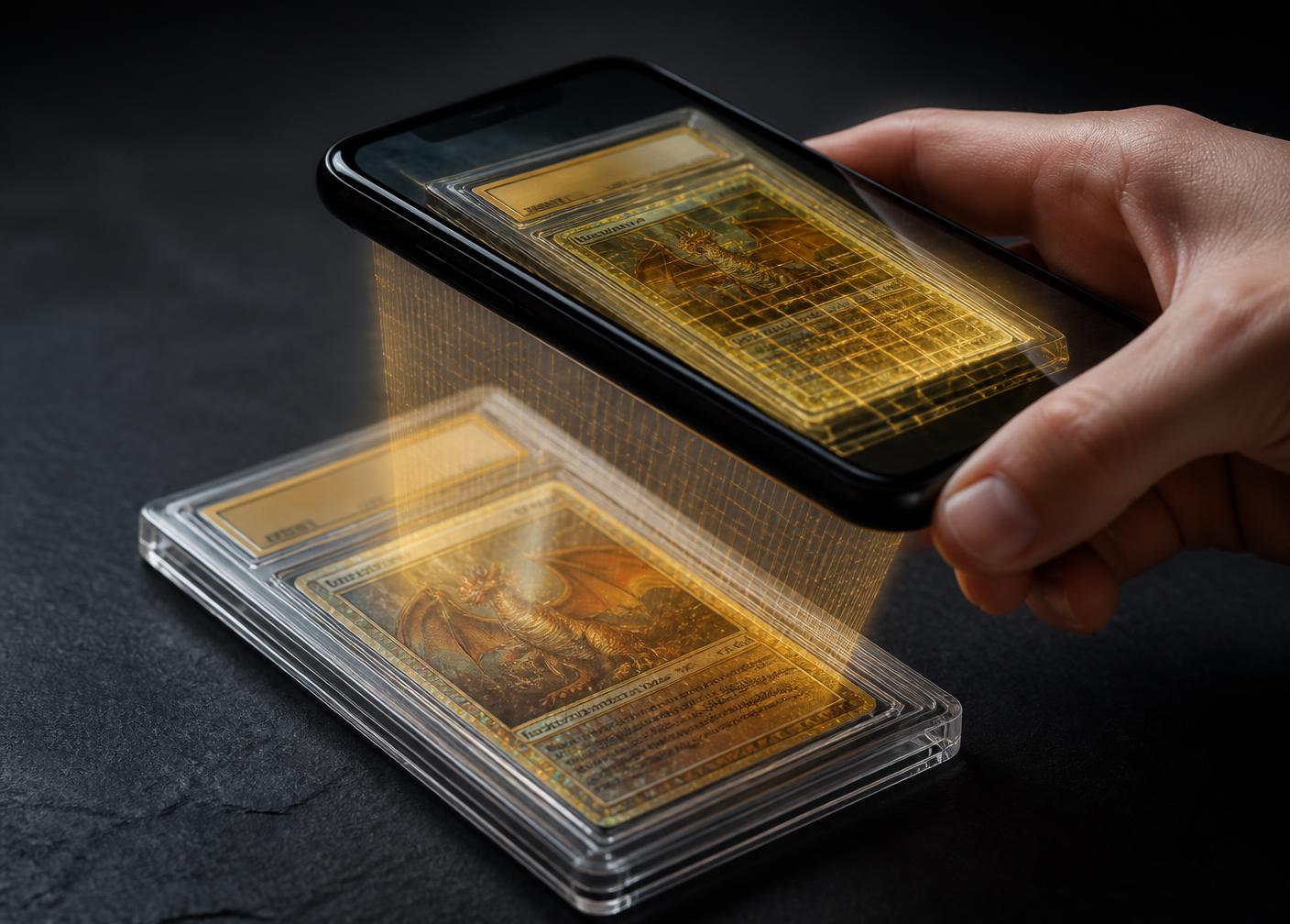 Scanning a graded trading card with a phone
